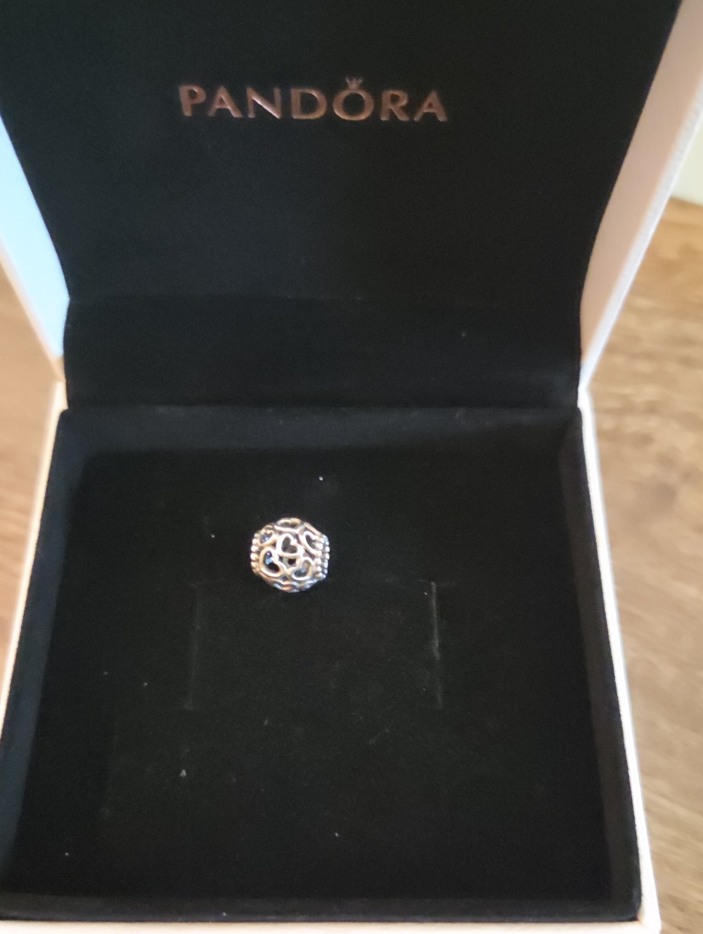 Pandora Silver Openwork Heart Charm - Silver